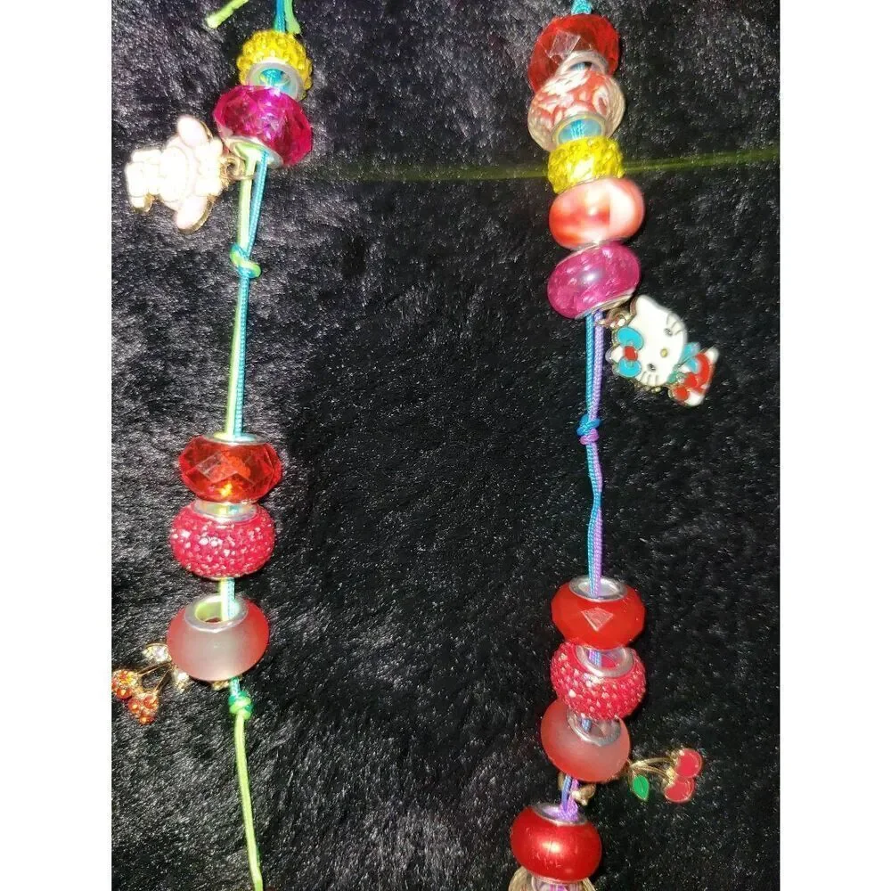 Handmade beaded lanyard keychain